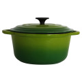 5qt Enamel Round Cast Iron Casserole